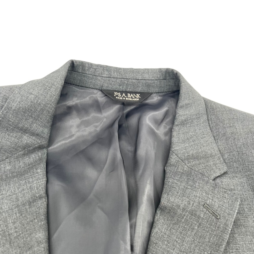 Jos. A. Bank 100% Wool Men's‎ Gray Two Button Blazer Jacket 46 L Business Career - Picture 4 of 9